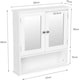 image 3 of Yaheetech Wooden Wall-Mount Cabinet with Double Mirror Doors