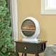 image 2 of HOMCOM Table Top Electric Fireplace Heater W/ LED Flame Rotatable Head Black
