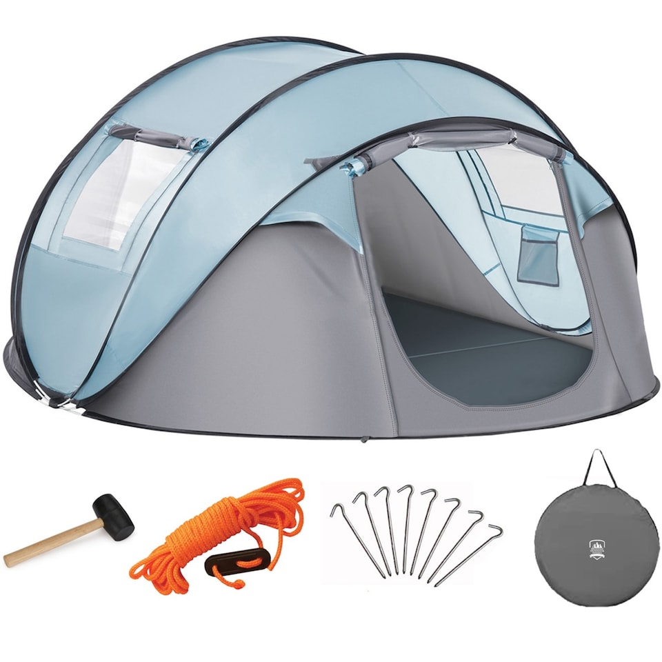 image 1 of Large Tent 4 Person Camping Tent with Easy Set Up