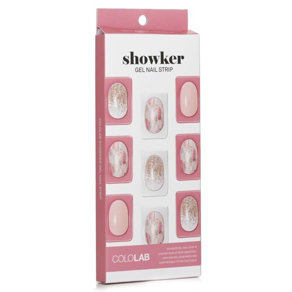 image 1 of Showker Gel Nail Strip # Csa101 Bling Pink Art - 1pcs