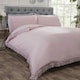image 2 of Tia Trellis Polycotton Reversible Duvet Cover Set with Pillowcase Pink | Super King