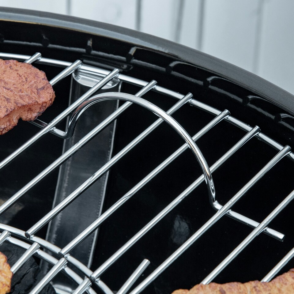 image 1 of Outsunny Portable Kettle Charcoal Grill BBQ Smoker w/ Cover, Lid, & Thermometer