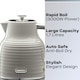 image 5 of Daewoo Sienna 1.7L Rapid-Boil Jug & 4-Slice Matching Kettle & Toaster Set Cream | 4-slice