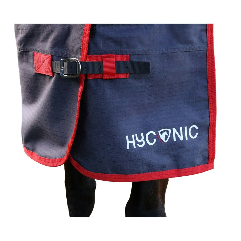 image 1 of HYCONIC No Fill Horse Turnout Rug - Charcoal/Red - 5´