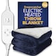 image 9 of Dreamcatcher Navy Blue Soft Microfleece & Sherpa Electric Blanket Heated Throw 160x120cm | Blue | Blue | One Size | 1
