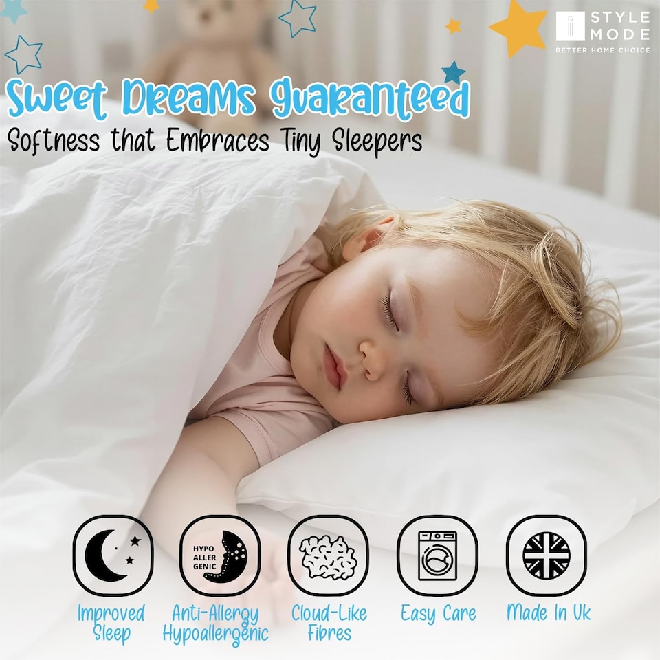 image 1 of Cot Bed Duvet 7.5 Tog 120cm x 150cm I Lightweight Soft Snug Quilt for Kids I Toddlers I Hypoallergenic I Anti Allergy I Machine Washable