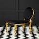 image 3 of Interiors by Premier Stackable Gold Finish Dining Chair, Backrest Indoor Velvet Chair, Easy to Clean Bedroom Velvet Chair