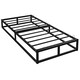 image 5 of Single Bed Frame Extra Strong Platform Metal Frame Bedroom Easy Build