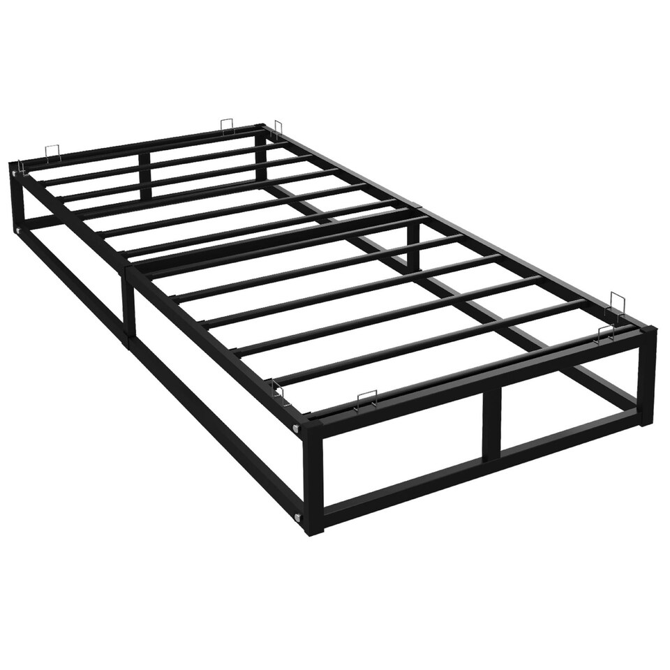 image 1 of Single Bed Frame Extra Strong Platform Metal Frame Bedroom Easy Build