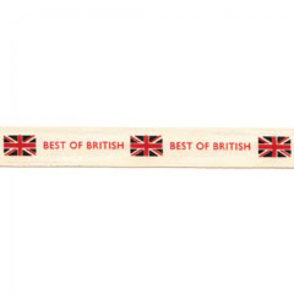 Berisfords 1 Red/Blue 15mm Best of British Ribbon for Dressmaking - per metre