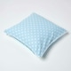 image 4 of Homescapes Cotton Blue Polka Dots Cushion Cover - 45 x 45 cm | Blue | Blue | 45 x 45 cm