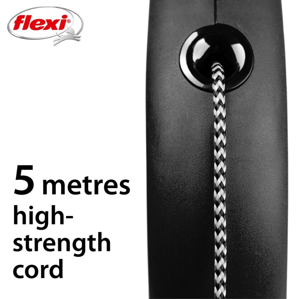 image 1 of Flexi Black Design Cord S Black 5m 1-12kg