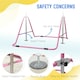 image 4 of HOMCOM Kids Gymnastic Bar w/ Adjustable Height, Foldable Training Bar - Pink