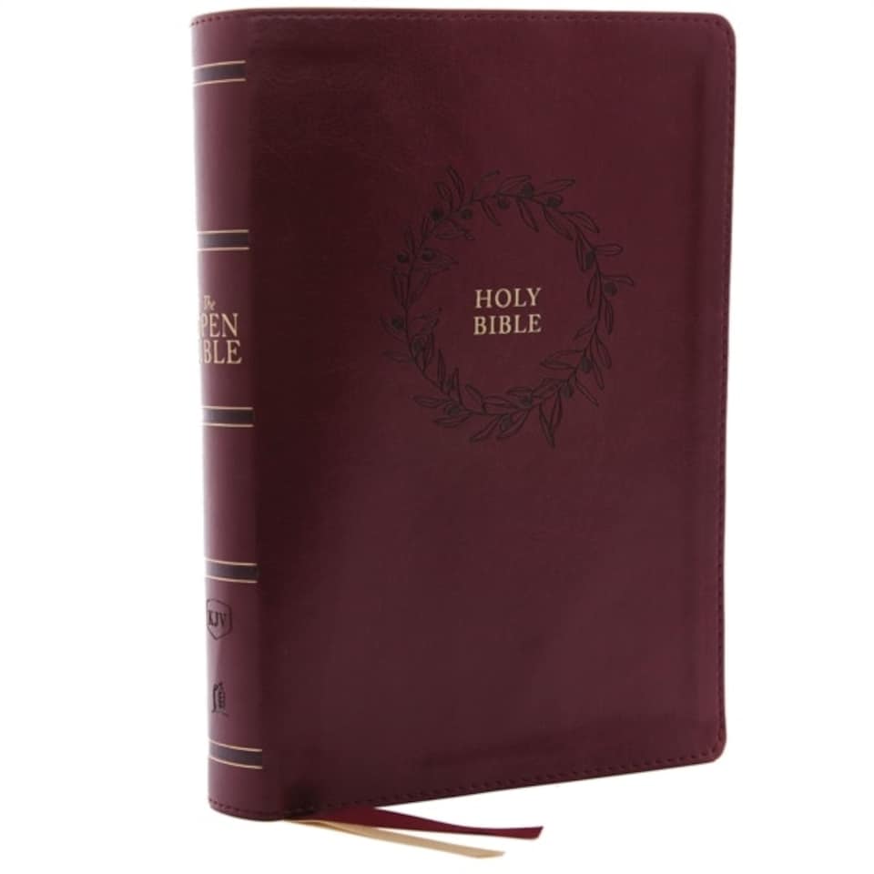The Kjv Open Bible: Complete Reference System Burgundy Leathersoft Red Letter Comfort Print: King James Version