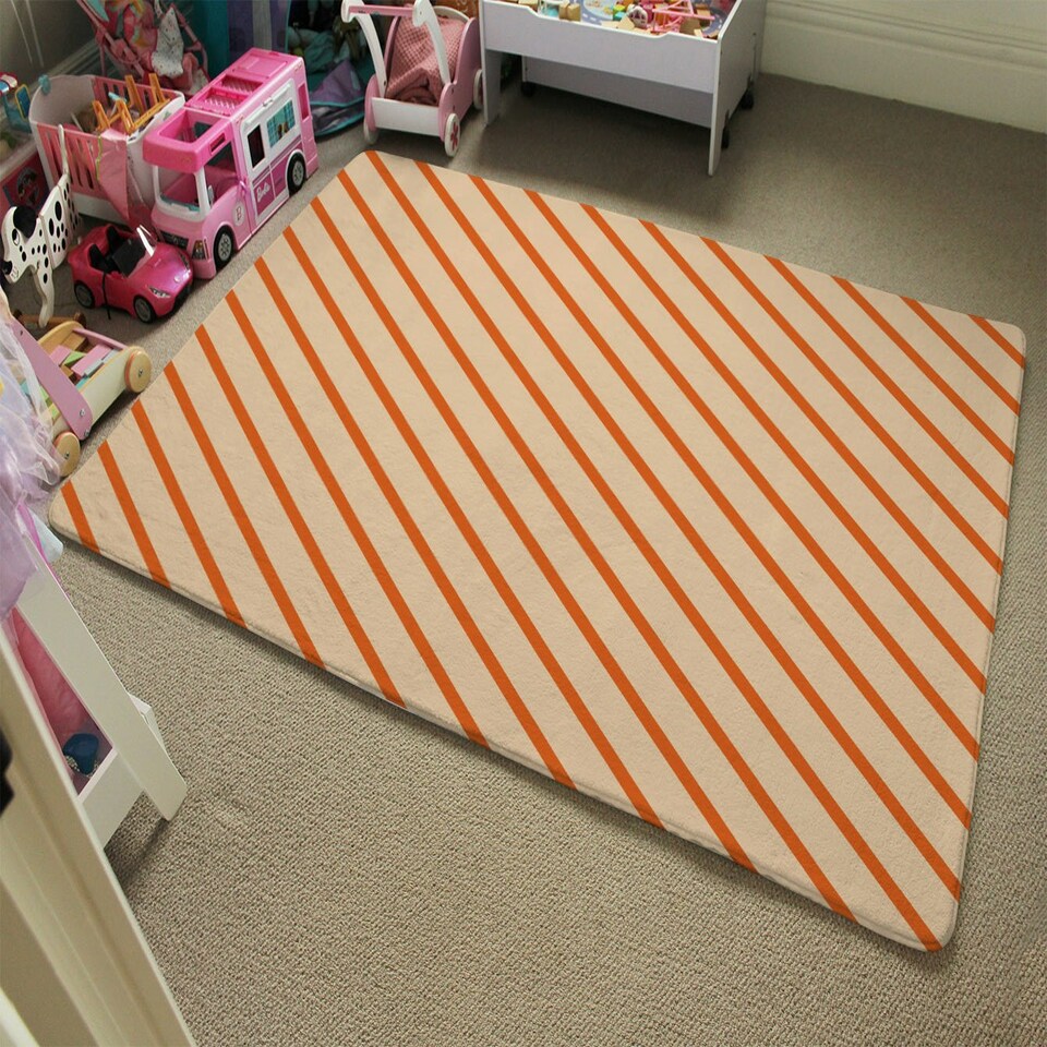 image 1 of Orange lines (Rug) Orange | XL: 160x230cm