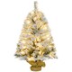 image 6 of HOMCOM 3ft Artificial Christmas Tree with LED Light, Concrete Base
