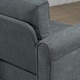 image 10 of HOMCOM Vintage Armchair Fabric Accent Chair with Wood Legs Grey
