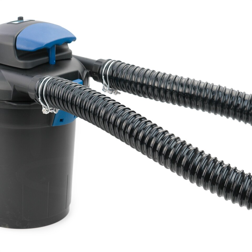 image 1 of Pisces 5m Black Corrugated Hose with Double Wire Clips, 38mm Internal Diameter Pond PVC Hosing
