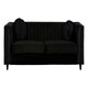 image 1 of Farah Three Seater Black Velvet Sofa Black