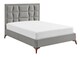 image 1 of 6ft Super King Grey, Silver Tall Headend Headboard Soft Velvet Fabric Upholstered Bed Frame | Silver | Super King