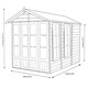 image 3 of Kensington 7 x 10 Feet Double Door with Large Opening Window Summerhouse Brown