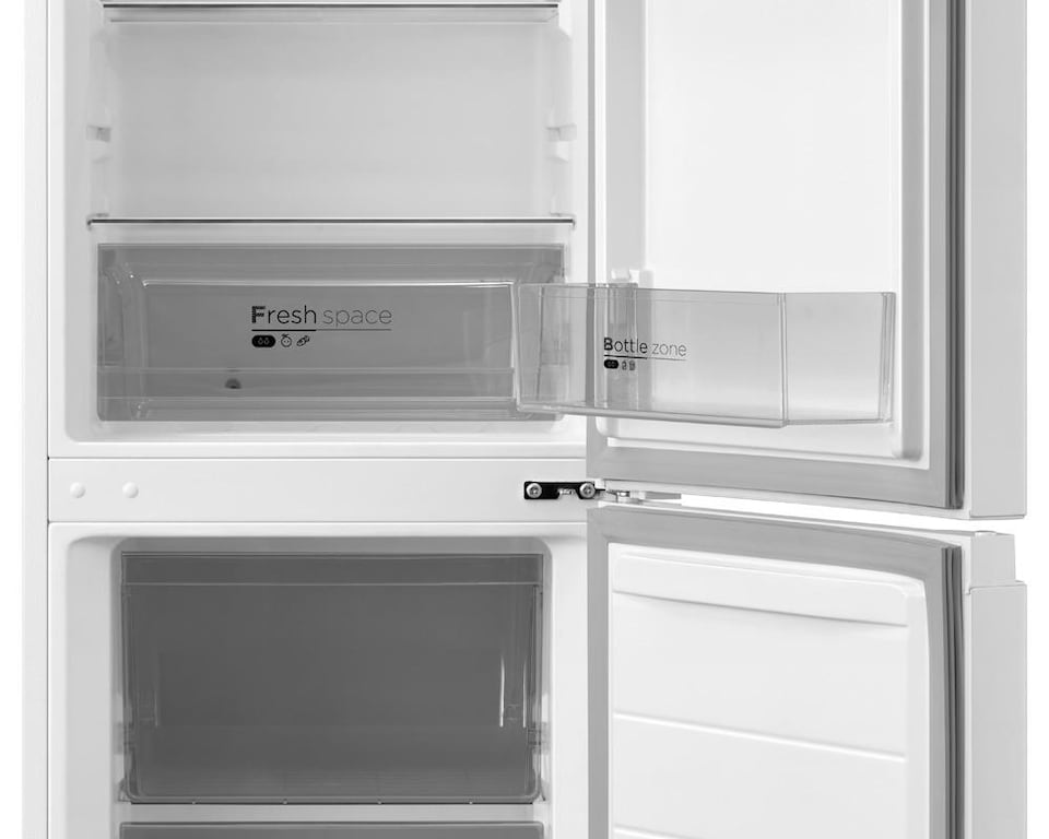 image 1 of Midea MDRB202FGE01 - Small White Fridge Freezer - 124cm High - E rated