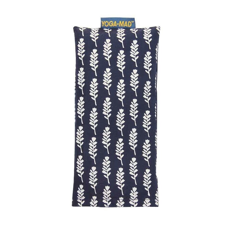 image 1 of Yoga-Mad Cotton Patterned Eye Pillow - Blue - One Size
