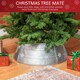 image 8 of HOMCOM 66cm Christmas Tree Collar with Hollow Snowflake Patterns Silver