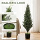 image 3 of HOMCOM Set of 2 Decorative Artificial Plants Cypress in Weighted Pot, 120cm