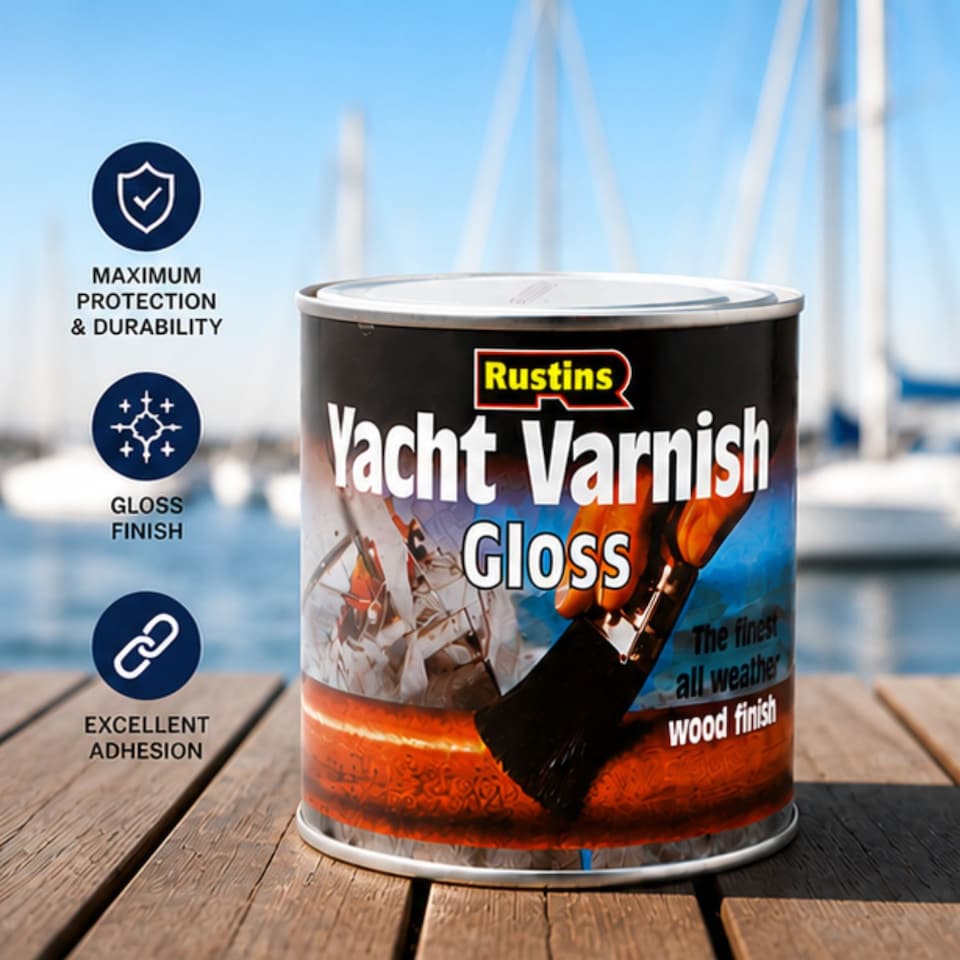 image 1 of Rustins Yacht Varnish Clear Gloss 2.5L