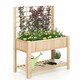 image 4 of COSTWAY Wooden Planter Box Raised Garden Bed Natural N/A