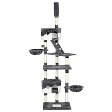 Yaheetech 255 cm Tall Large Cat Tree Condo Dark Grey/White