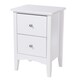 image 1 of Como 2 Drawer Petite Bedside Cabinet - Compact Shaker-Style Bedroom Storage | White | White | One Size | 1