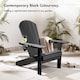 image 3 of Vonhaus Westport Black Adirondack Garden Chair HDPE with Reclining Backrest
