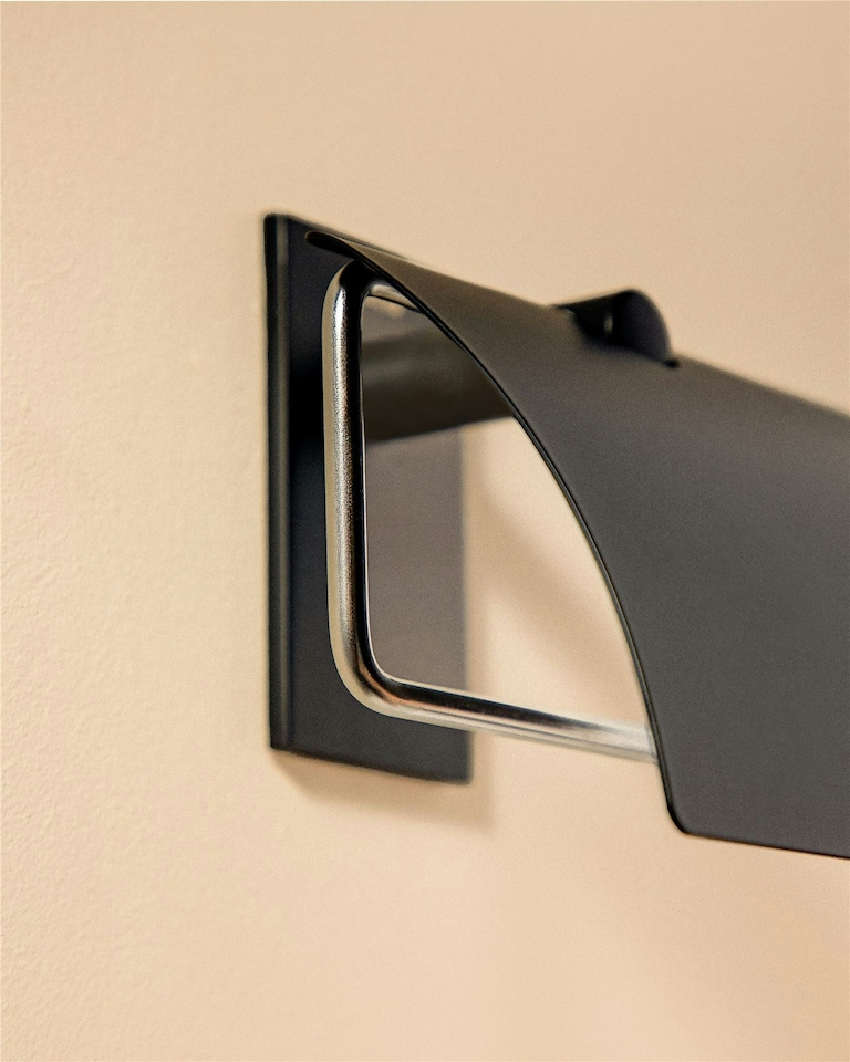 image 1 of Cosmic Wall Mounted Toilet Roll Holder with Durable Metal Matte Finish White