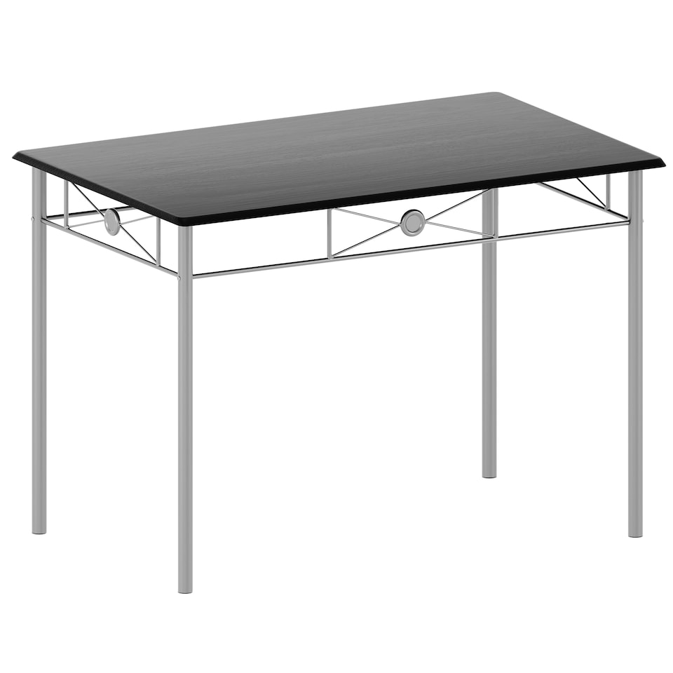 image 1 of Vida Designs Roslyn 4 Seater Dining Set 3 Piece Table & Bench Set, Black