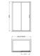 image 2 of Balterley Contemporary Toughened Safety Glass Sliding Shower Door - Balterley | Silver | Chrome | 1