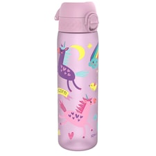Leak Proof Slim Water Bottle, BPA Free, 500ml (18oz) | Pink | Unicorns | One Size