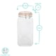image 3 of Argon Tableware Square Glass Jars with Clip-Top Lids - 1.7L - Pack of 3