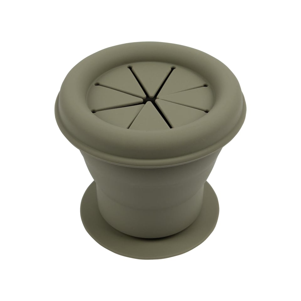 image 1 of Tiny Dining Baby Silicone Suction Snack Pot - 330ml - Silver Sage | Green | Silver Sage