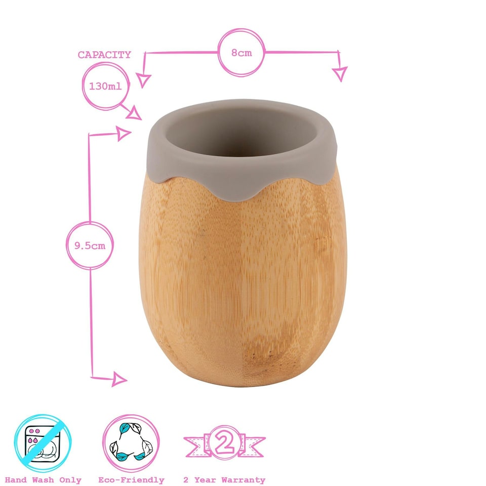 image 1 of Tiny Dining Bamboo Baby Trainer Cup - 130ml  - Grey Grey