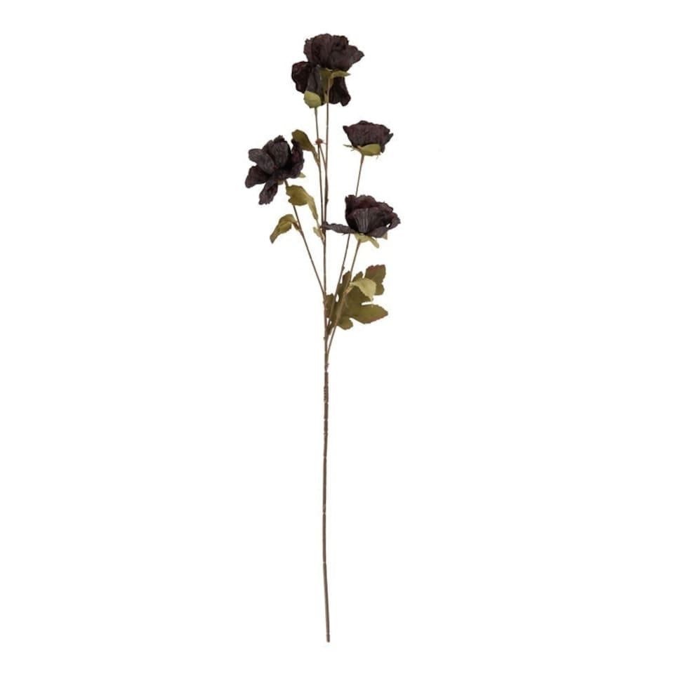 image 1 of Tall Poppy Stem - Plastic - L19 x W19 x H83 cm - Black