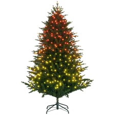 HOMCOM 6ft Prelit Artificial Christmas Tree w/ Lights for Party Decoration