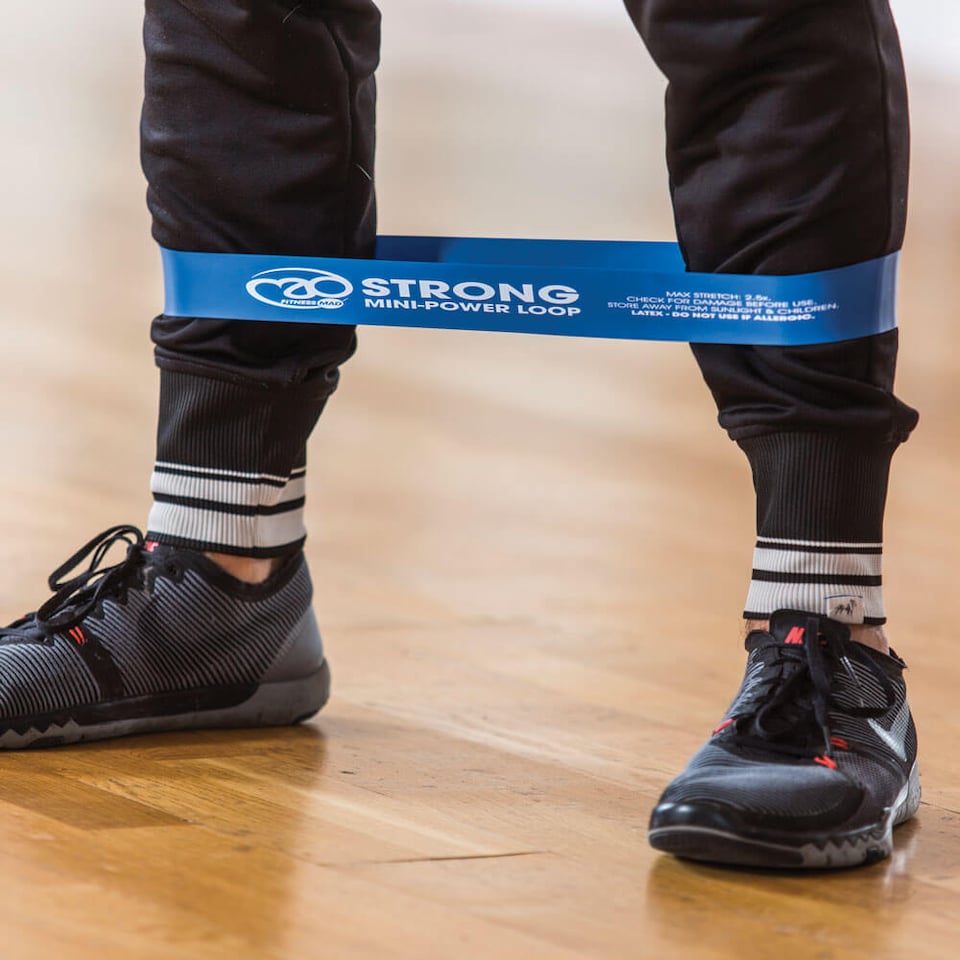 image 1 of Fitness Mad Mini Loop Extra Strong Latex Resistance Band (Black) | Black | BLACK | 0.1KILOGRAMS