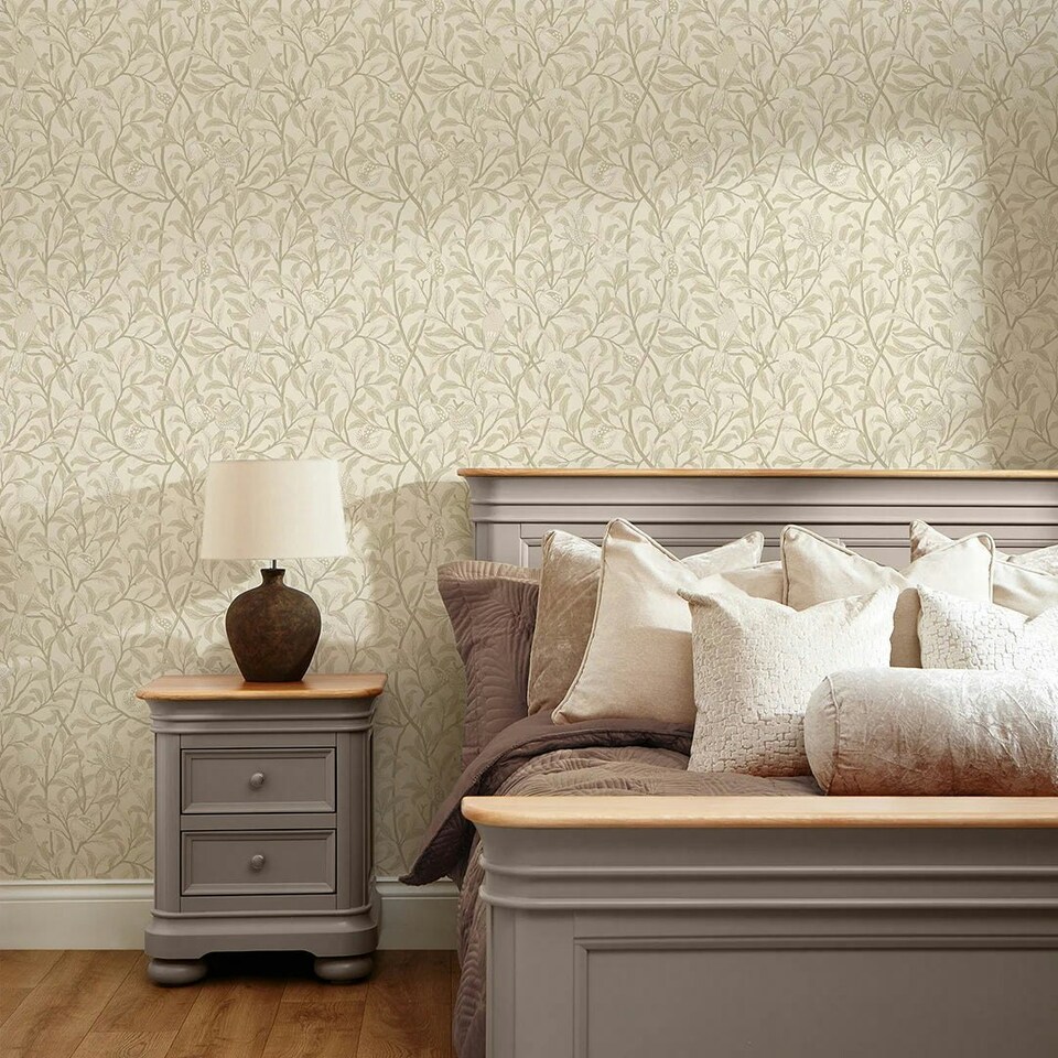 image 1 of Beauty of Nature Wallpaper in Warm Neutrals Multi