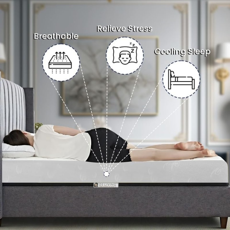 image 1 of Pureflex Memory Foam Mattress - 4 inch - King - Orthopedic