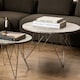 image 4 of Prunus Round Coffee Table with Grey-Brown Marble Top