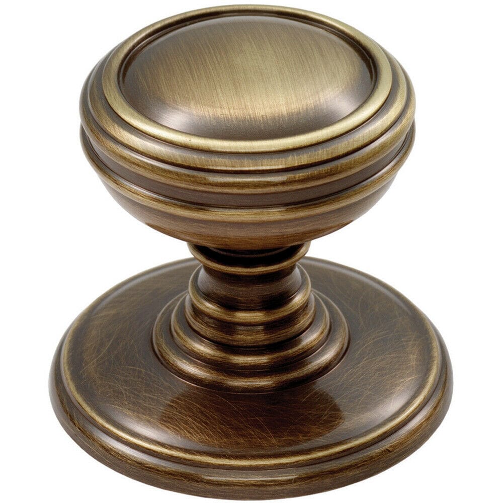 Loops Ringed Tiered Cupboard Door Knob 30mm Diameter Bronze Cabinet Handle