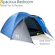 image 3 of Bracken 3 Man Tent With Porch Waterproof at 3000mm HH Camping Festival Trail | Blue | 1