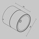 image 3 of Spin Outdoor Surface Mounted Downlight Graphite 3000K 1050lm IP54